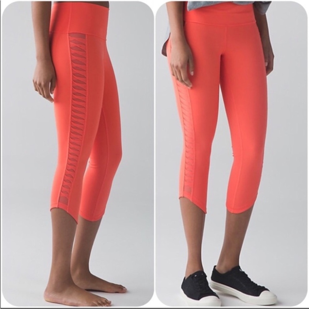 Lululemon Sunshine Salutation Crop leggings Size 8